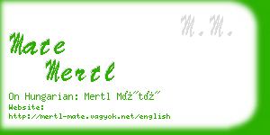 mate mertl business card
